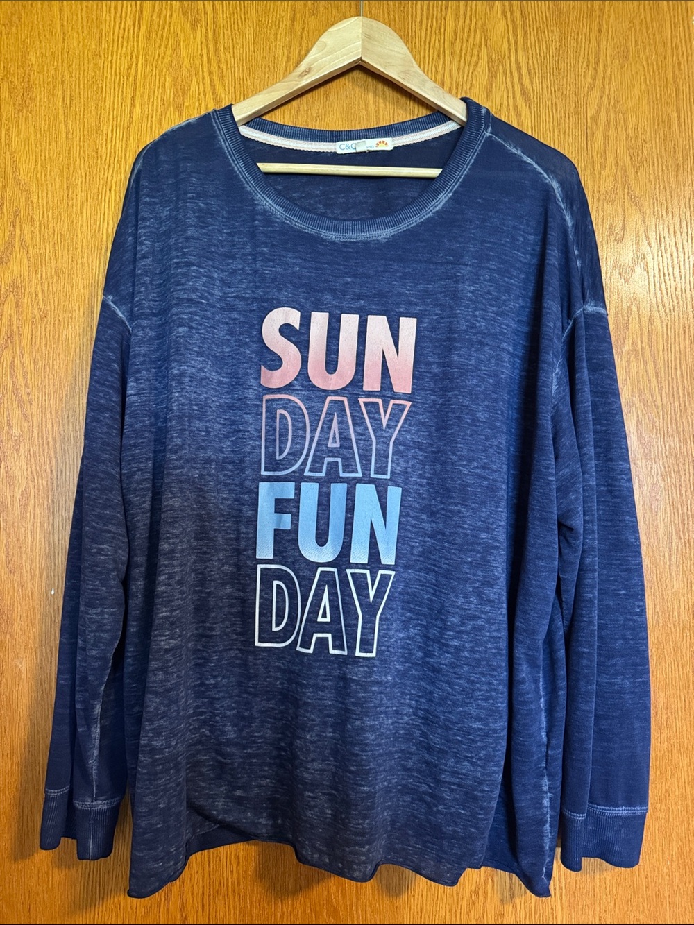 C&C California Navy Graphic "SUN DAY FUN DAY" Pullover
